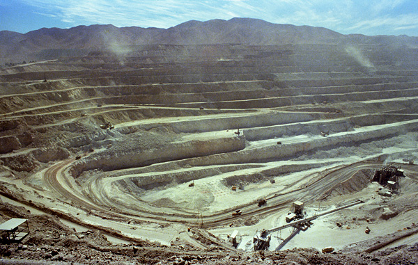 La grande mine de cuivre de Chuquicamata, Chili