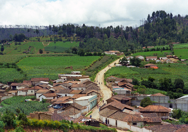 Vue du village de San Francisco el Alto, Guatemala