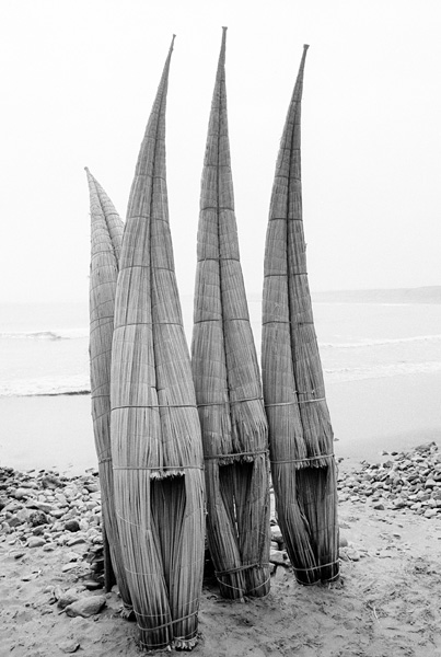 Bateaux de totora, Huanchaco, Prou