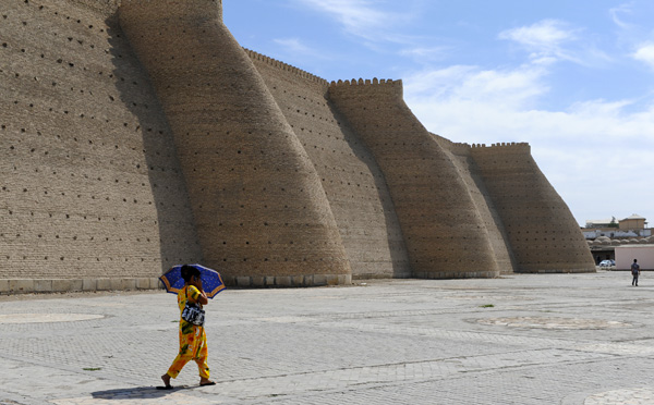 Murs de la citadelle d'Ark, Boukhara, Ouzbkistan