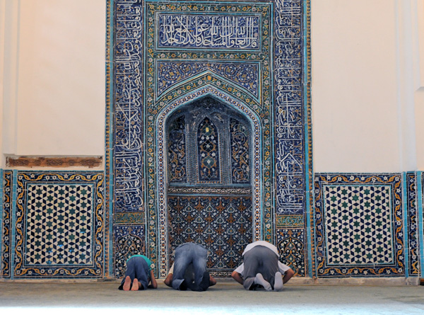 Prières, Samarkand, Ouzbékistan