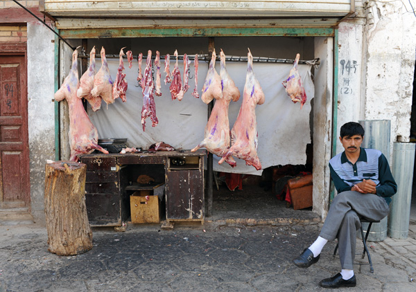 Boucher oughour, Kashgar, Xinjiang, Chine