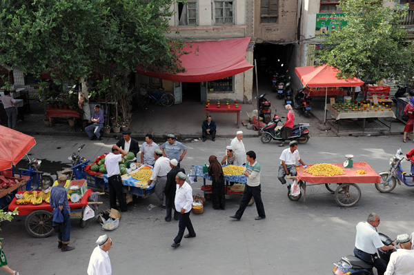 Rue de Kashgar, Xinjiang, Chine