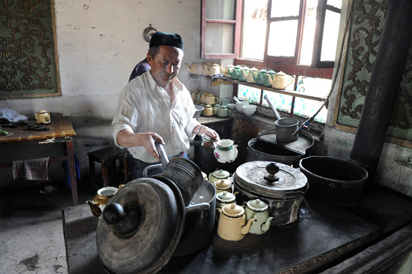 Ancienne maison de th, Kashgar, Xinjiang, Chine