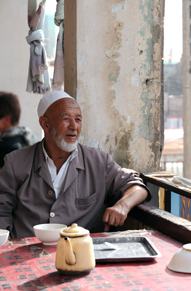 Ancienne maison de th, Kashgar, Xinjiang, Chine,