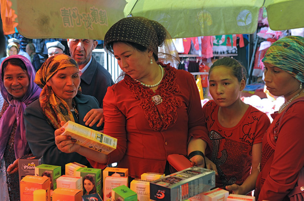 Au marché central, Kashgar, Xinjiang, Chine