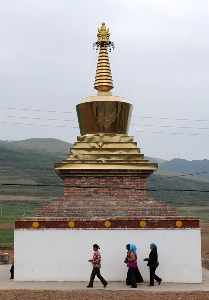 Petit Stupa, province du Qinghai, Chine