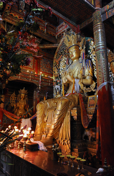 Grand Bouddha, Monastre de Wutun, Qinghai, Chine