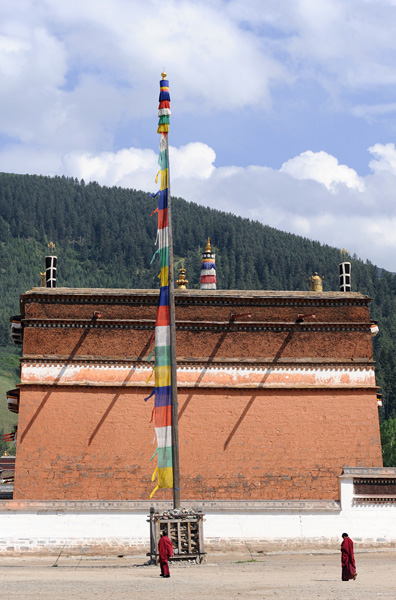 Mt crmonial, monastre de Labrang, Gansu, Chine
