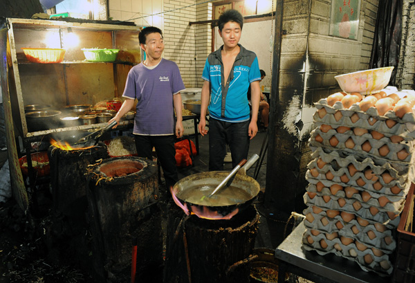 Restaurant de nuit, Xi'an, Chine