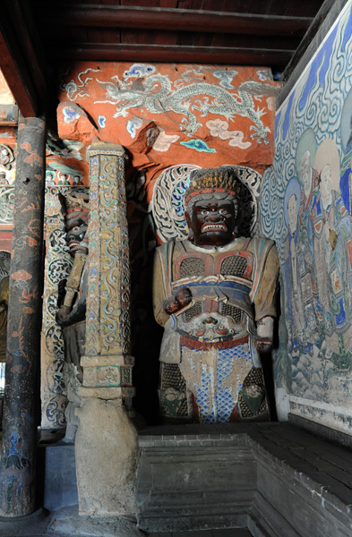 Dmon gardant l'entre, grottes de Yungang, Chine