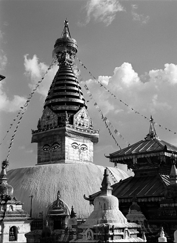 Le temple Swayambhunath, vallée de Katmandou, Népal