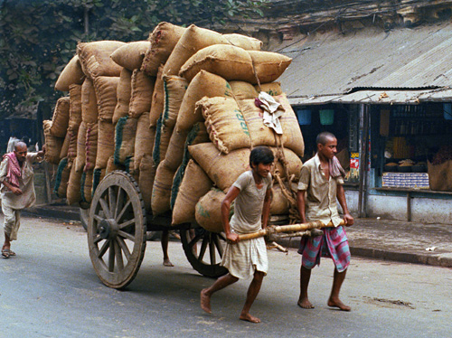 Livreurs et porteurs, Calcutta, Inde
