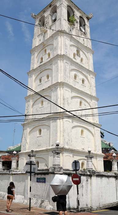 Le minaret de la mosque Masjid Kampug Kling, Malacca, Malaisie