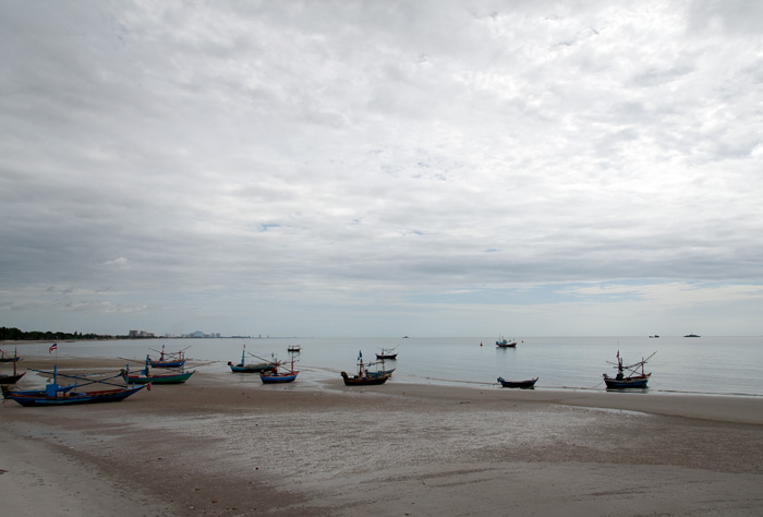 Le petit port de Hua Hin, Thalande