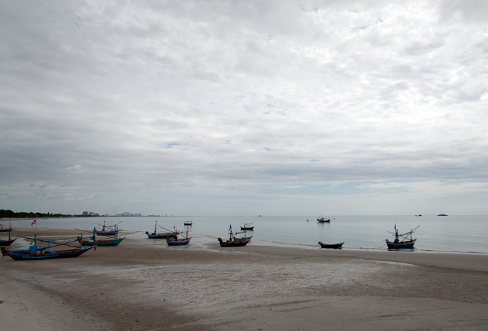 Le petit port de Hua Hin, Thalande