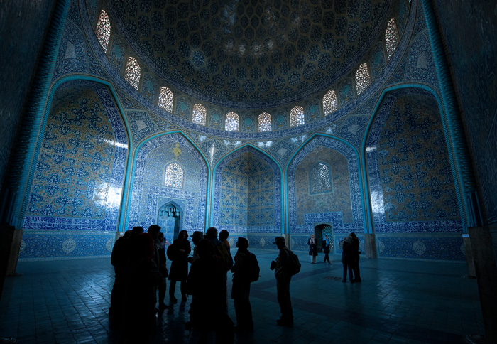 Intrieur, mosque du Sheikh Lutfallah ou Masjid-i Sadr, Ispahan, Iran