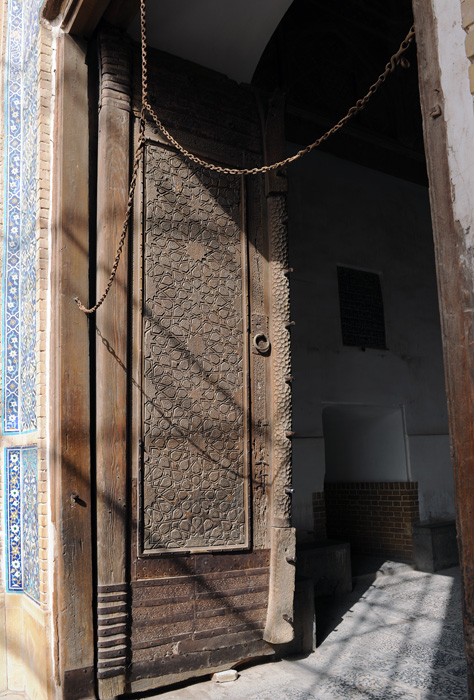 Porte de la mosquée de Jame, ou mosquée Masjed-e Jameh, Yazd, Iran