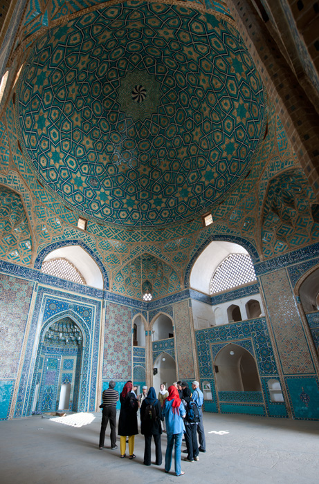 Intérieur, mosquée de Jame, ou mosquée Masjed-e Jameh, Yazd, Iran
