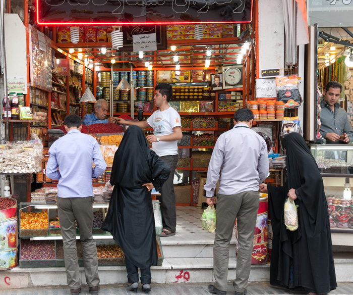 Marchands de douceurs, Mashhad, Iran