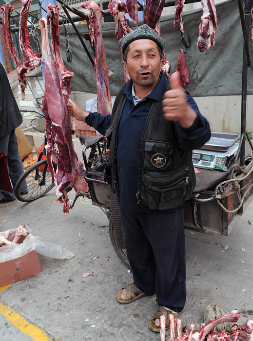Boucher ouïgour, Kashgar, Xinjiang, Chine