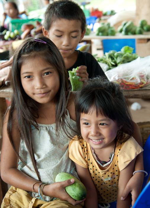 Enfants, Oudomxay, Laos,