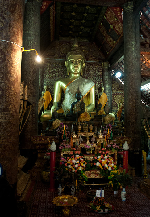 Bouddha du temple Wat Xieng Thong, Luang Prabang, Laos
