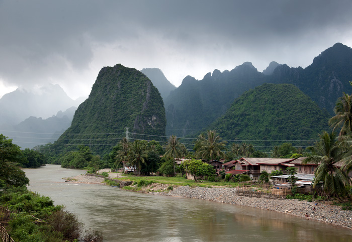 La rivière Nam Song à Pha Thang, Laos
