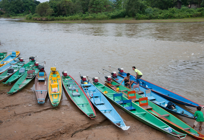 La rivière Nam Song, Vang Vieng, Laos,