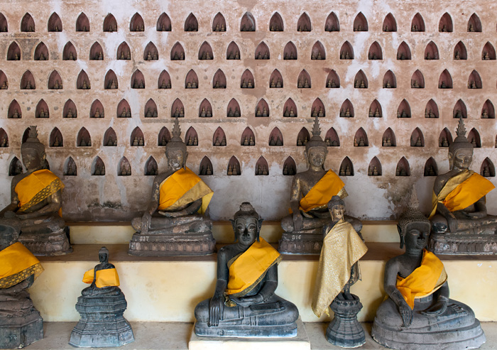 Les 2000 Bouddhas du temple Wat Sisaket, Vientiane, Laos