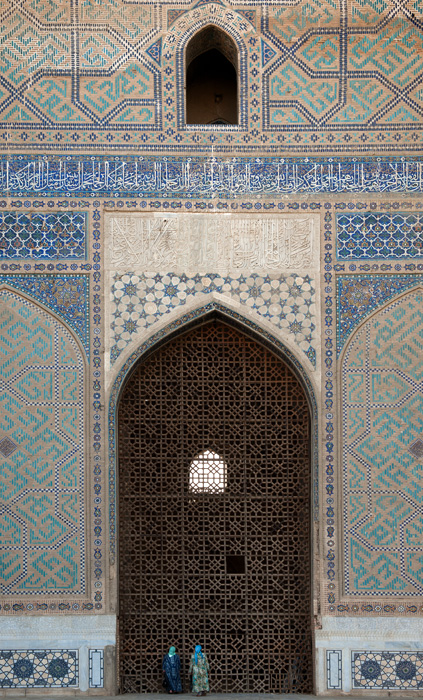 Intrieur, mosque Bibi Khanym, Samarkand, Ouzbkistan