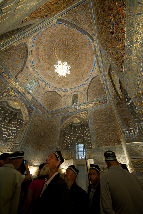 Intérieur du mausolée Gour Emir, tombeau de Tamerlan, Samarkand, Ouzbékistan