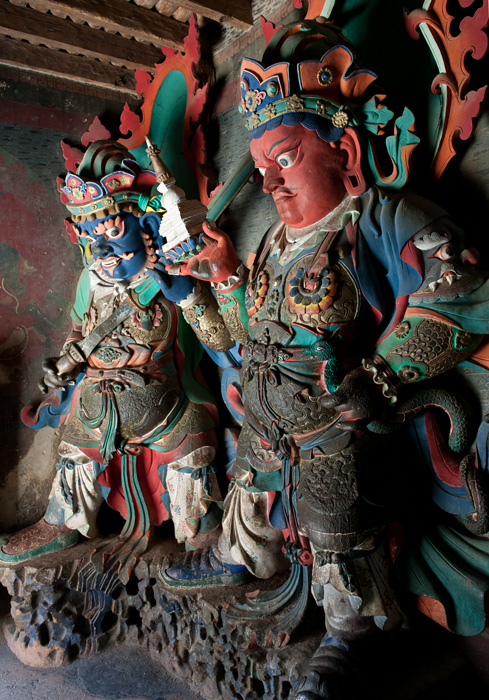 Statues de Démons, grand Kumbum, monastère Pelkor Choide, Gyantse, Tibet, Chine