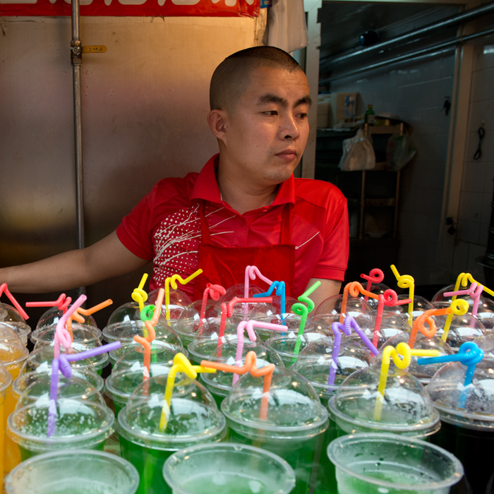 Petit débit de boissons fraîches, Snack Street, Pékin, Chine