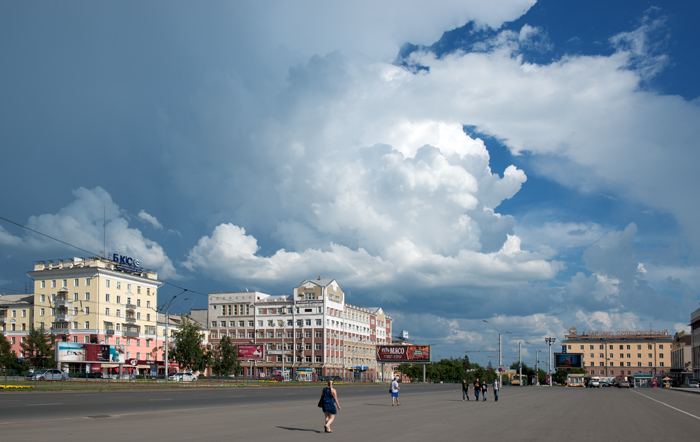 La ville de Barnaul, Russie