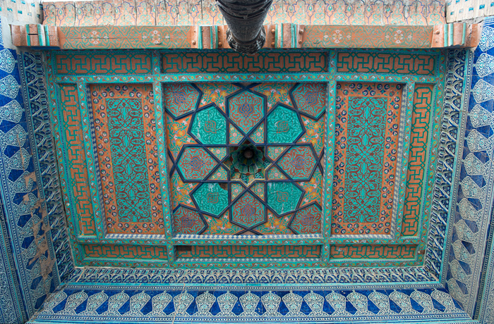 Plafond, Palais Tosh Hovli, Itchan Kala, Khiva, Ouzbkistan