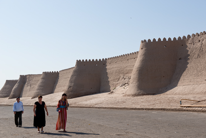 Les murs au nord de Itchan Kala, Khiva, Ouzbékistan