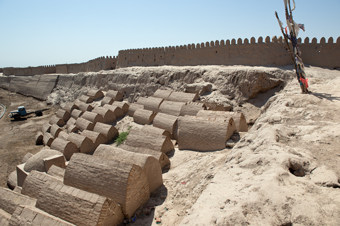 Ncropole au coin Sud-Ouest, Itchan Kala, Khiva, Ouzbkistan