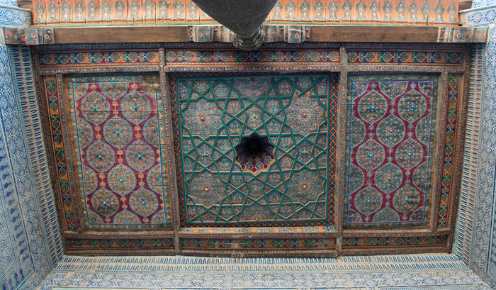 Plafond, Palais Tosh Hovli, Itchan Kala, Khiva, Ouzbkistan