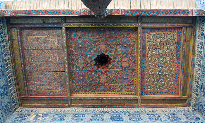 Plafond, Palais Tosh Hovli, Itchan Kala, Khiva, Ouzbékistan
