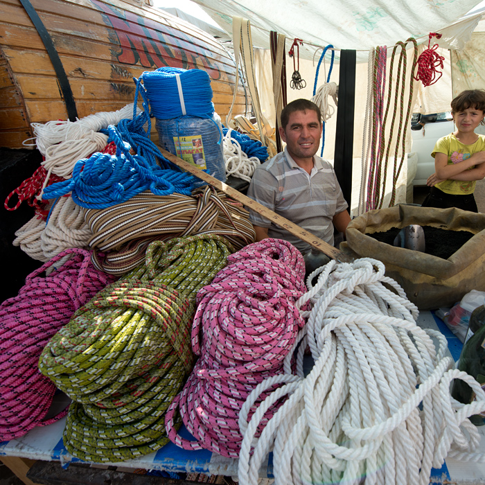 Vendeur de cordes, Khiva, Ouzbékistan