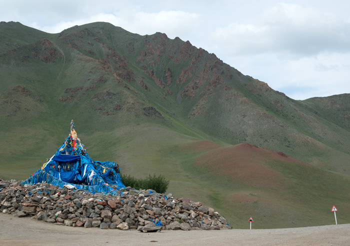 Grand Ovoo au col Ulaan Dawaa, Mongolie