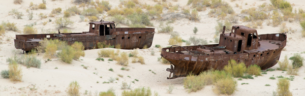 Cimentière des bateaux, Moynaq, mer Aral