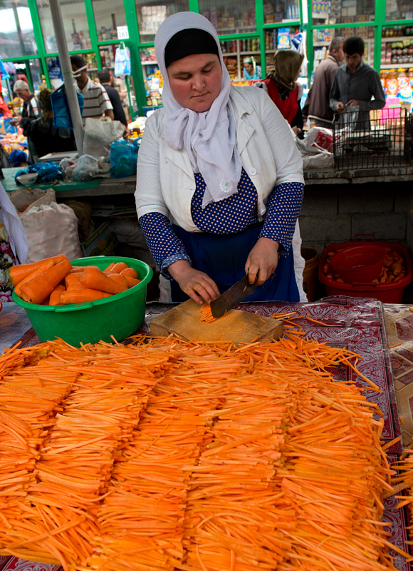 Le marché de Douchanbé, Tadjikistan