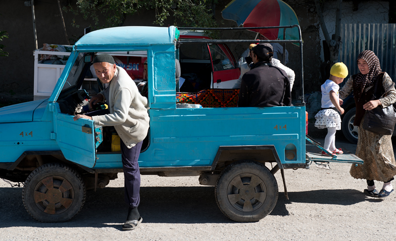 Petit taxi, Arslanbob, Kirghizistan