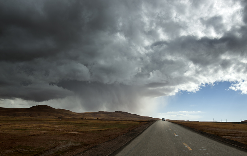 Route G109, les hauts-plateaux du Qinghai, Chine