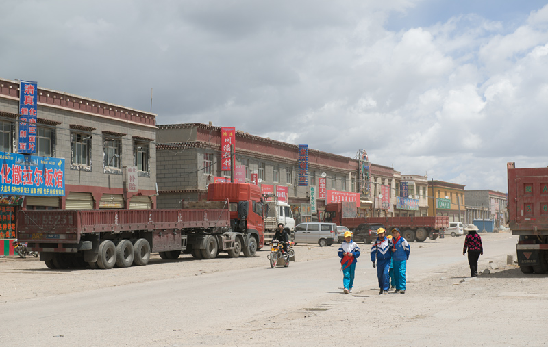La ville de Nagchu, Tibet, Chine