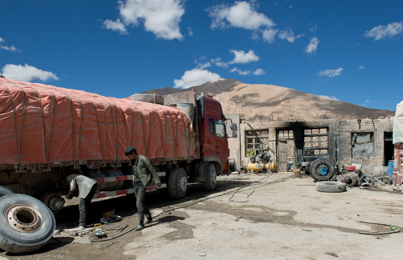 Atelier de mcanique, Duomaxiang, Tibet, Chine