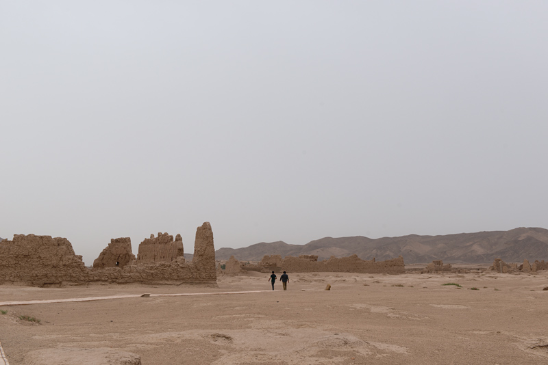 Les ruines de l'ancienne ville de Jiaohe, Xinjiang, Chine