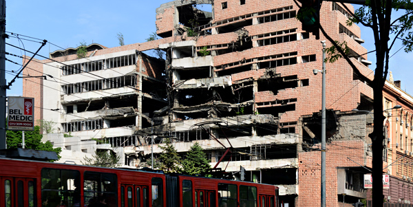 Le ministre des armes bombard par l'OTAN en 1999, Belgrade, Serbie